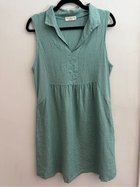 Terzo Millennio 100% Linen Dress, Size Large